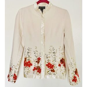 MetroStyle Floral Beige Blazer Jacket 6 🌺🌸🌺